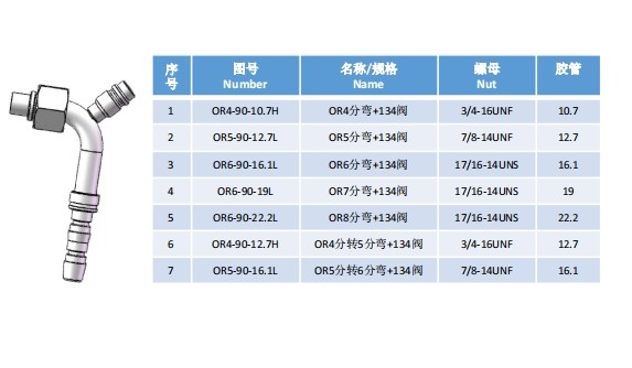 Refrigeration elbow joint series