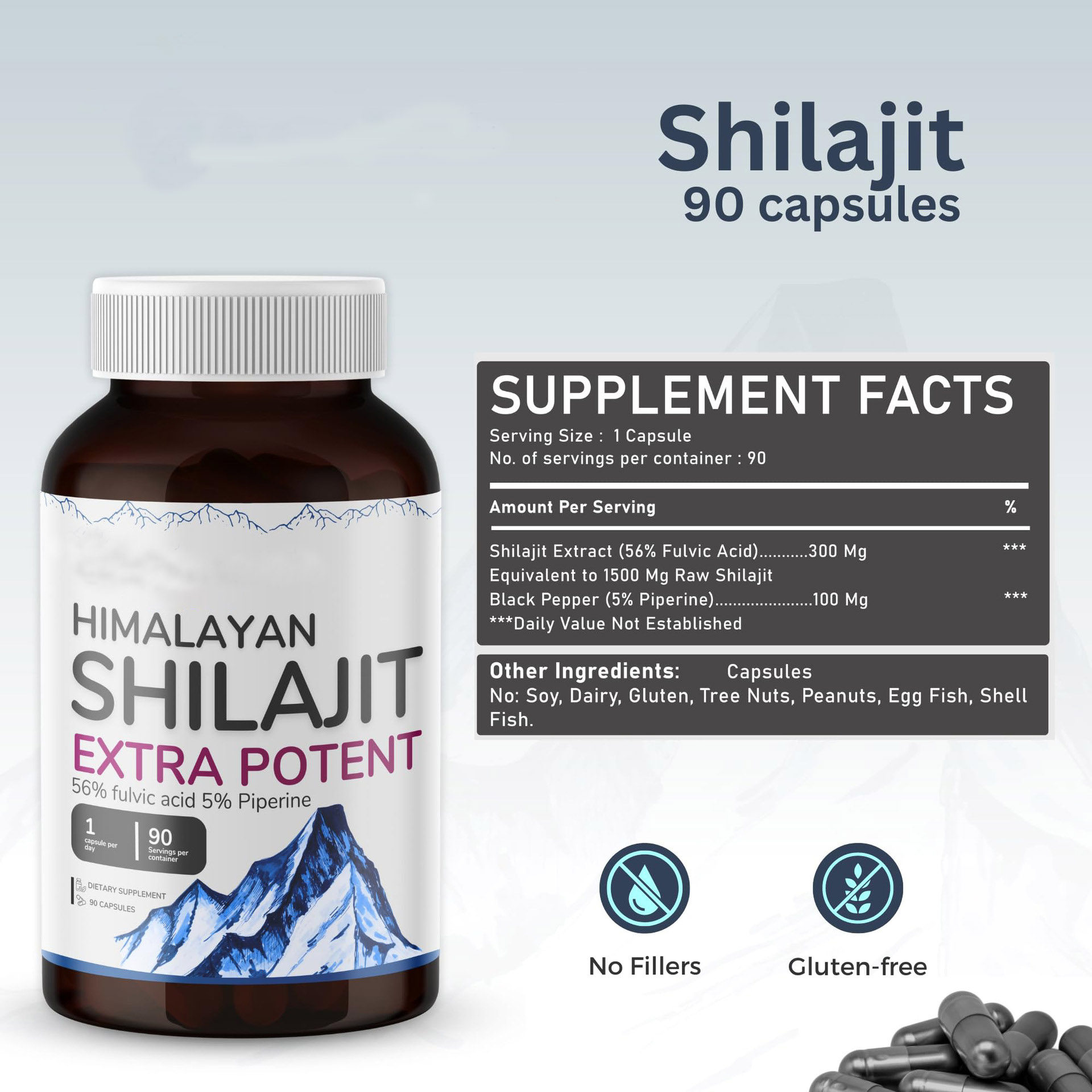 Organic Energy Supplement OEM Shilajit capsule