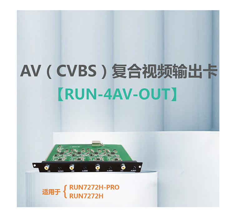AV（CVBS）复合视频输出卡  RUN-4AV-OUT