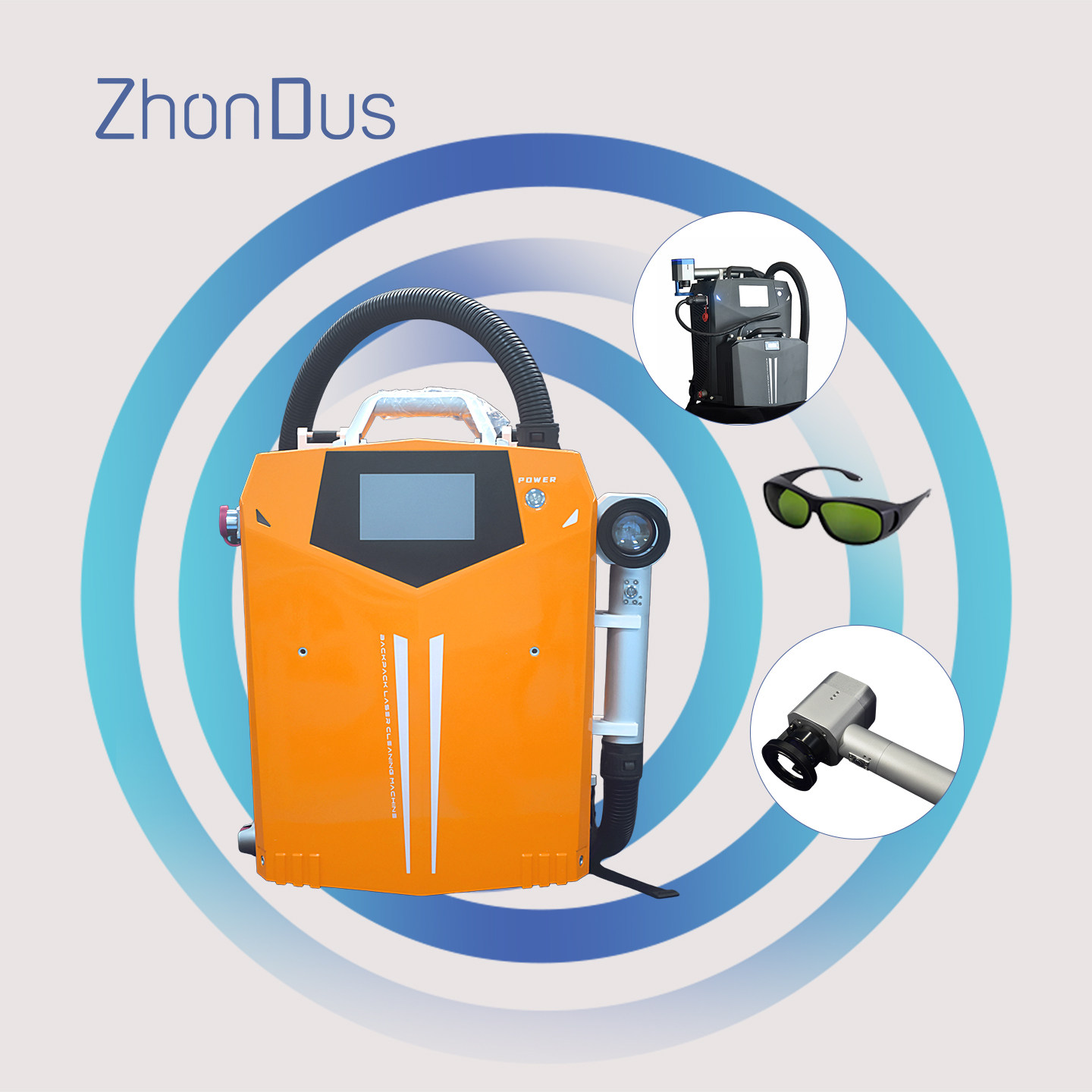 100W/200W/300W Backpack Pulse Laser Cleaner