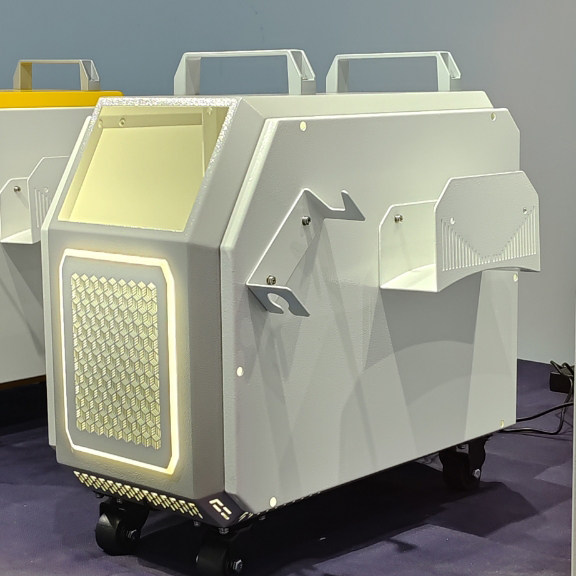 Enclosure components for air-cooled laser welding machines