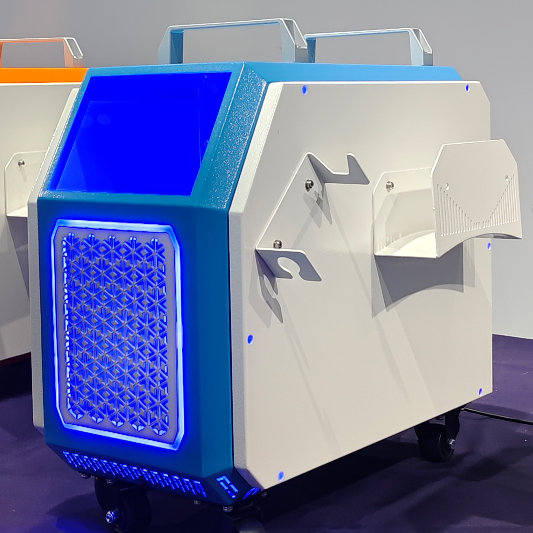 Enclosure components for air-cooled laser welding machines