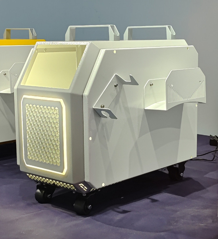 Enclosure components for air-cooled laser welding machines