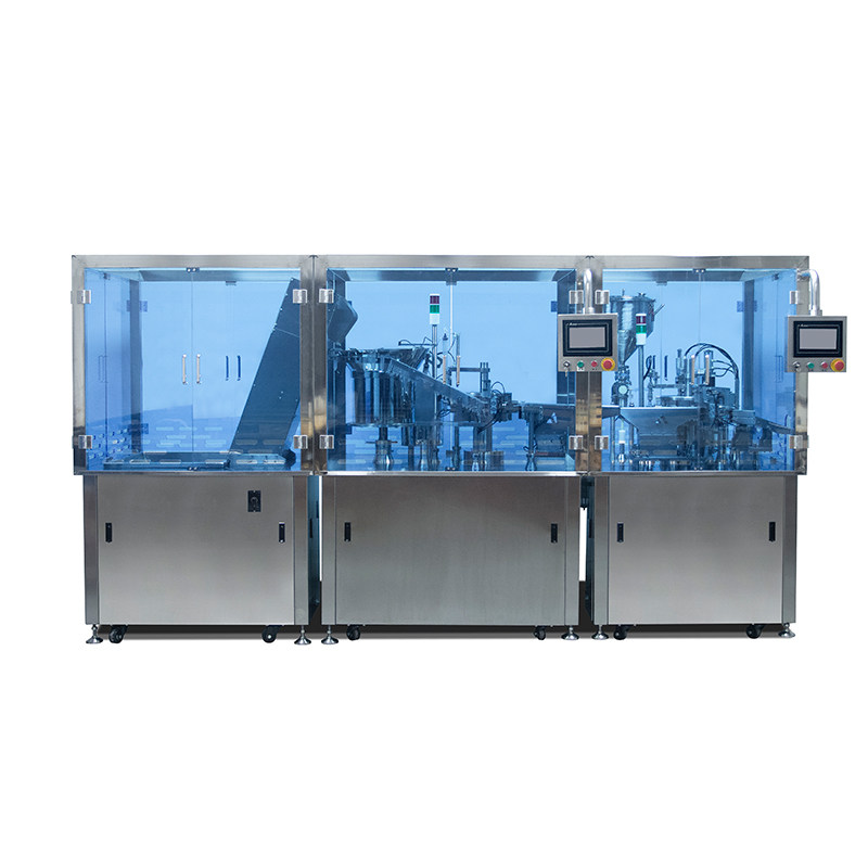 AJ-DZA100 預充式導管沖洗器組裝-灌裝-旋蓋生產線