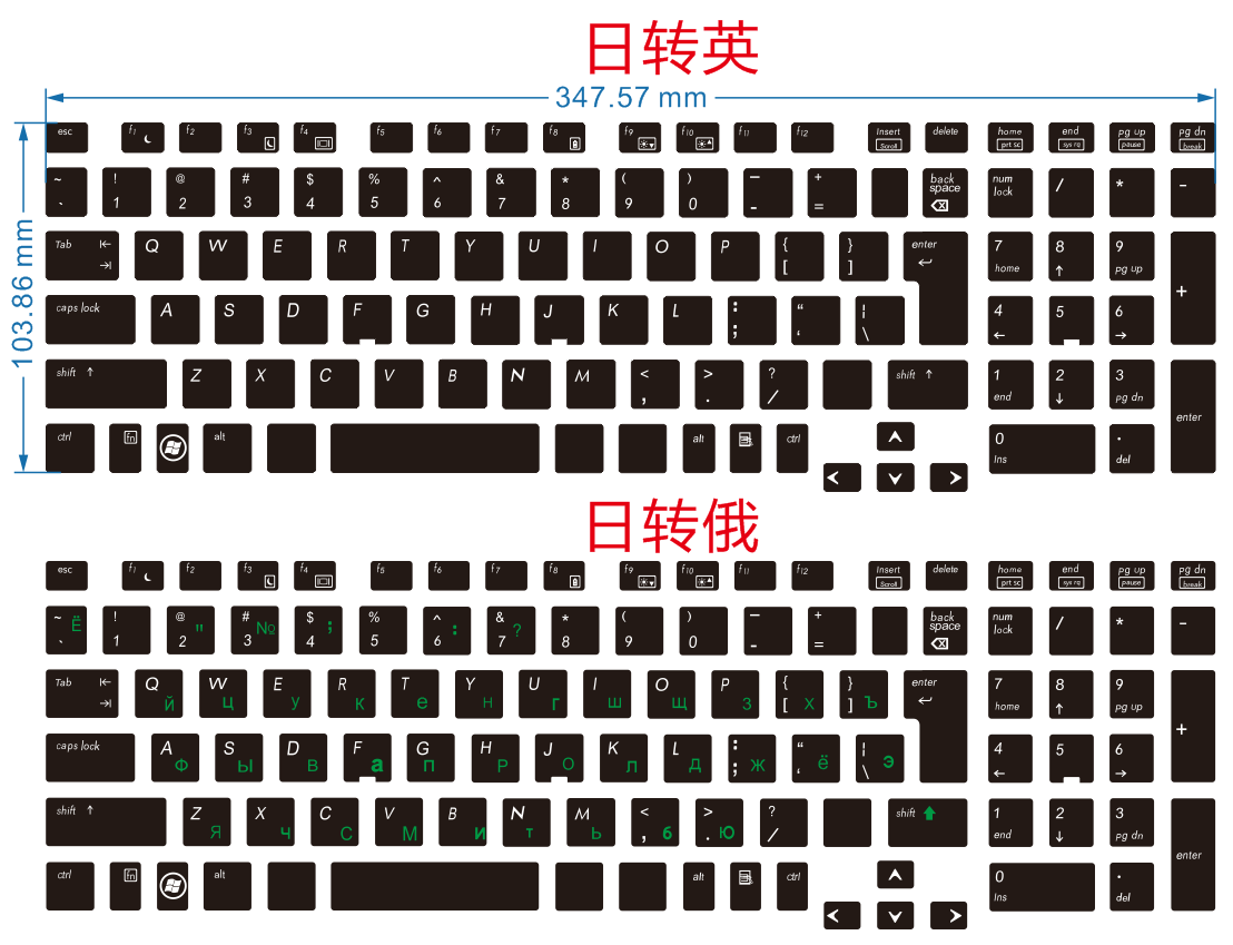 6550b，6555b日转英，日转俄