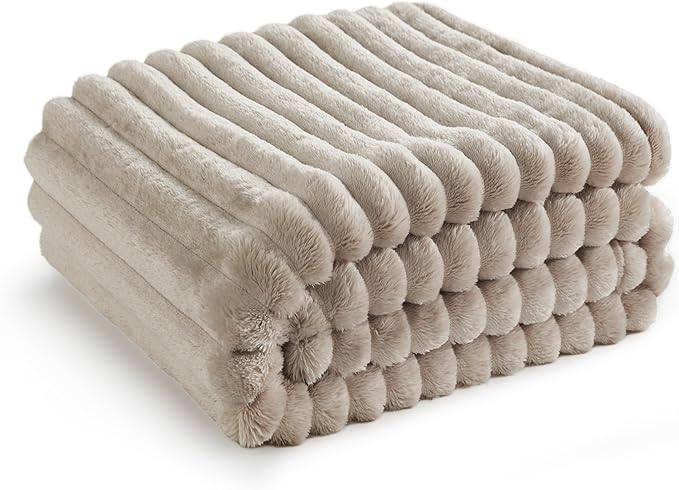 Flannel striped blanket