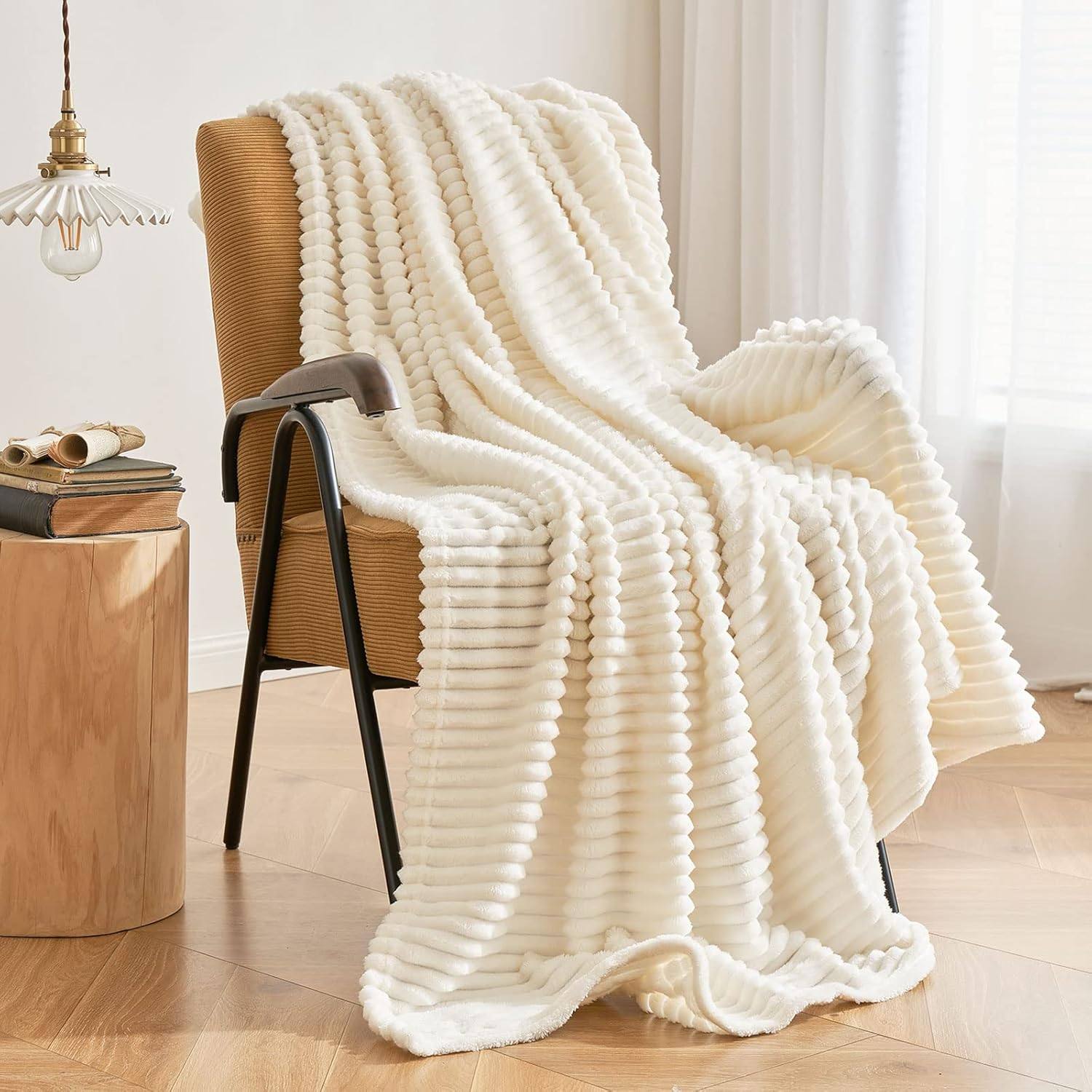 Flannel striped blanket