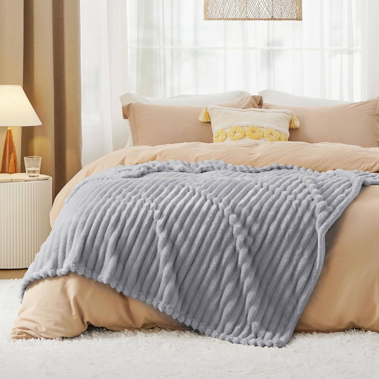 Flannel striped blanket