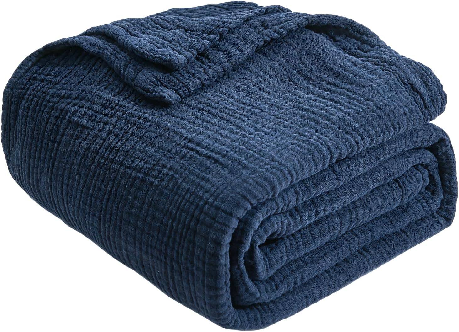Plain 6-layer wrinkled cloth blanket