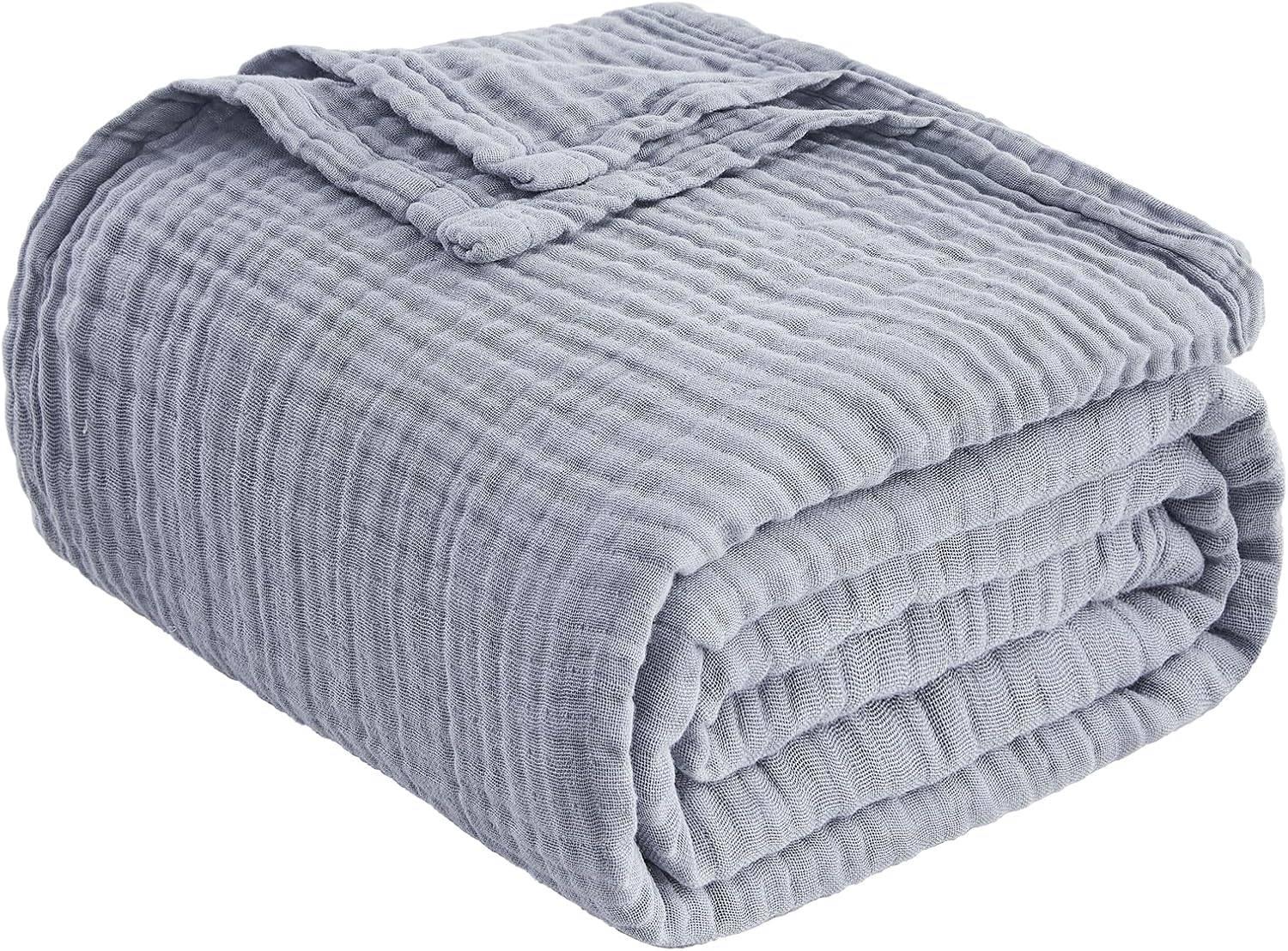 Plain 6-layer wrinkled cloth blanket