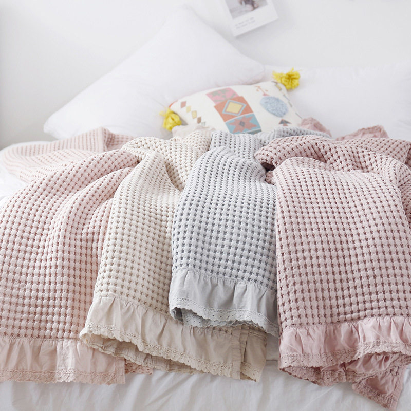 Cotton waffle blanket
