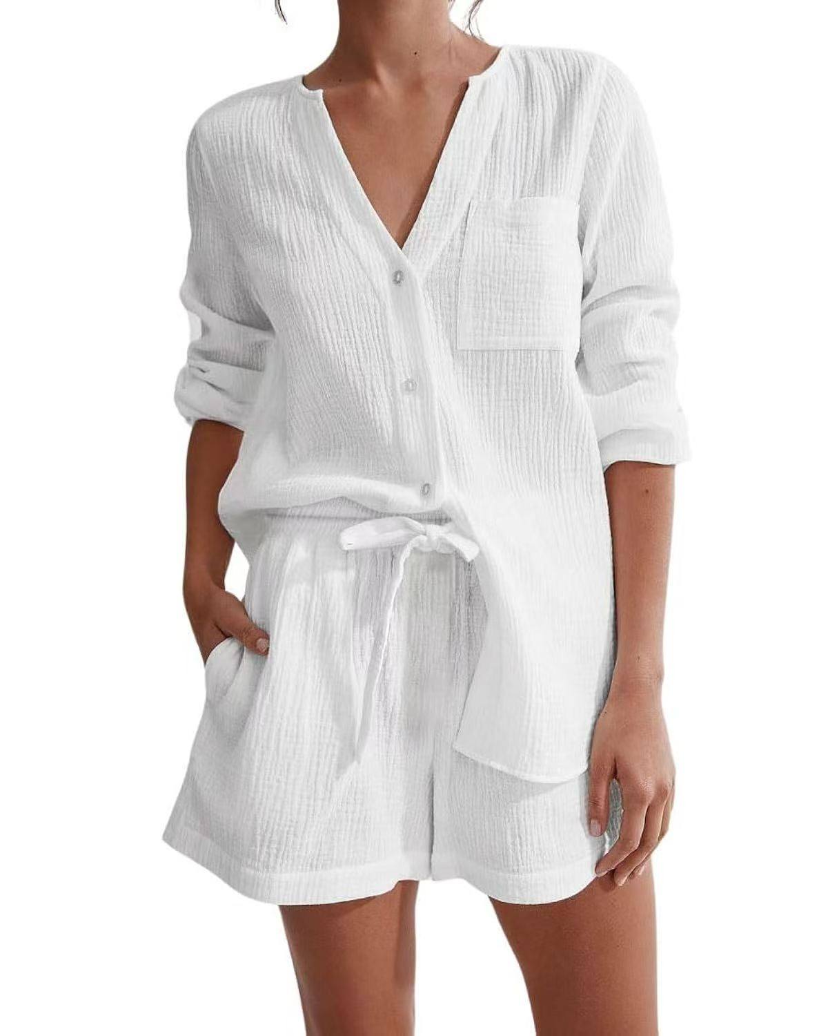 Double crepe bathrobe home clothing