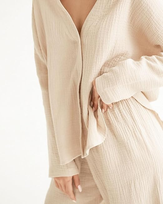 Double crepe bathrobe home clothing