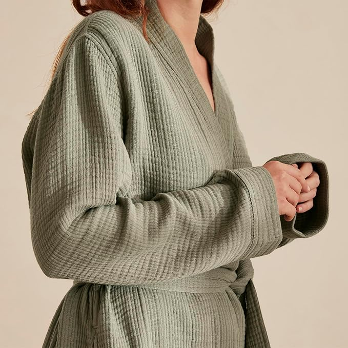 Double crepe bathrobe home clothing