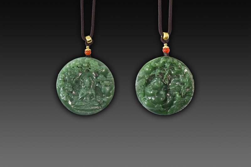 和田玉浮雕佛牌