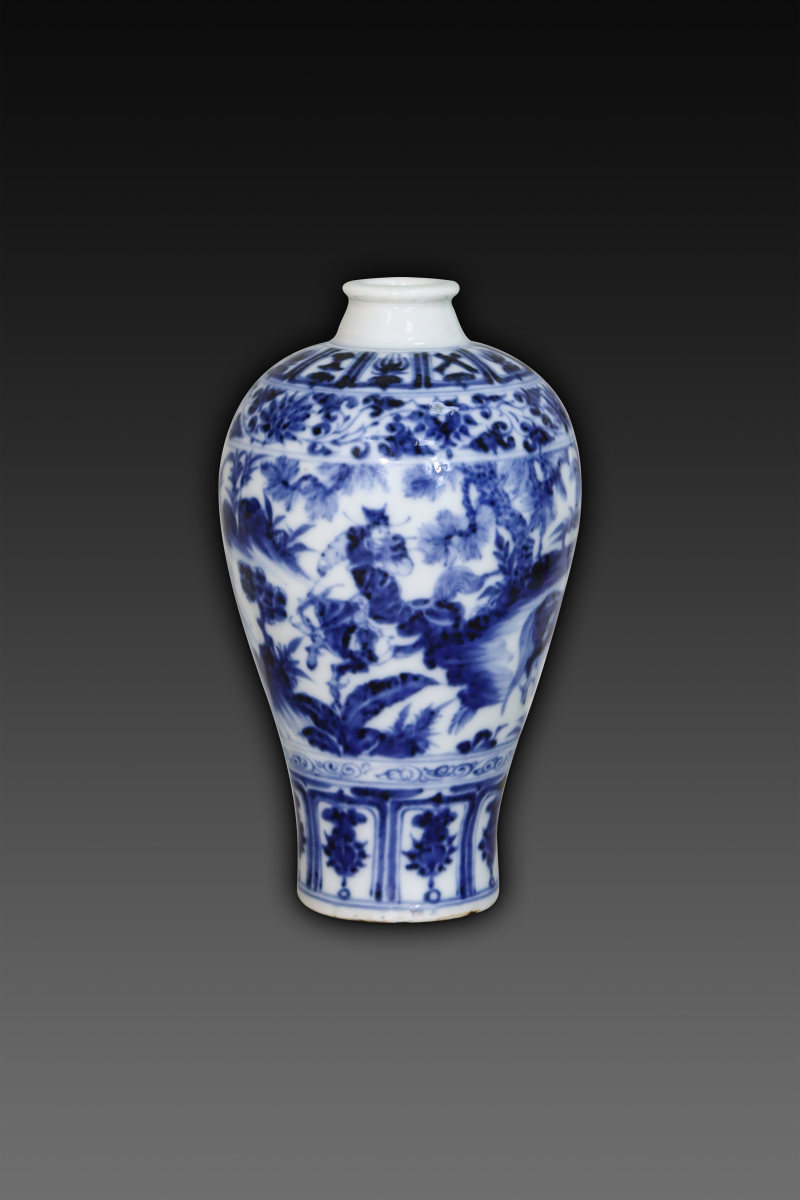 萧何月下追韩信图小梅瓶