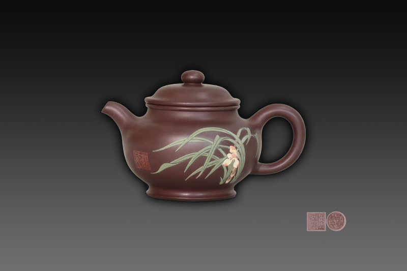 陈成陈佩秋水仙诗文壶