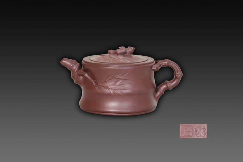 陈成陈佩秋竹节壶