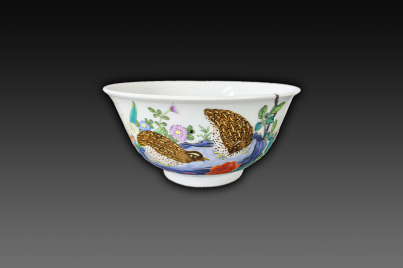 雍正粉彩安居图碗