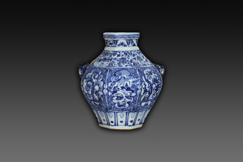 元青花八角虎头罐