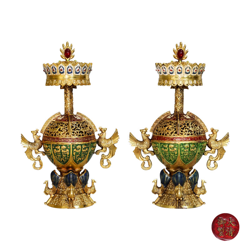 龙凤呈祥摆件一对