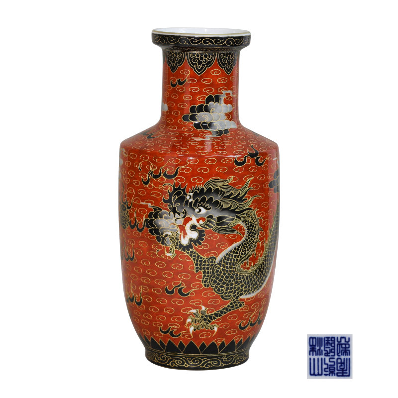 掐丝珐琅龙纹瓶