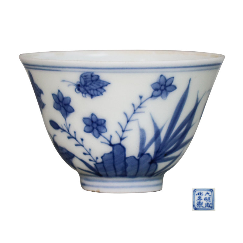 明成化青花三秋杯