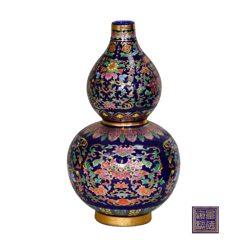 珐琅彩描金葫芦瓶
