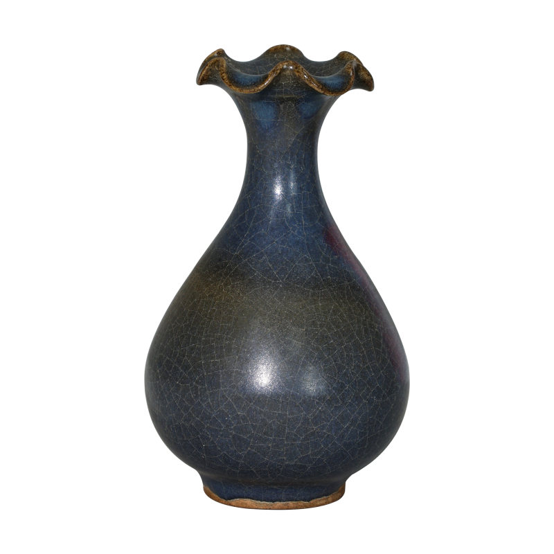 钧窑窑变花口玉壶春瓶