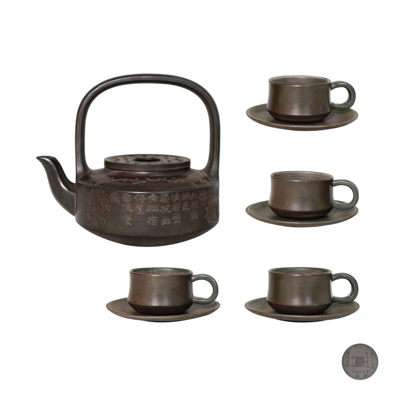 顾景舟玉璧提梁壶一套