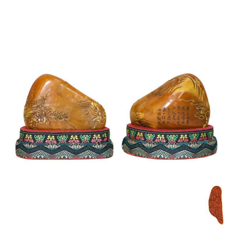 石卿雕刻田黄冻