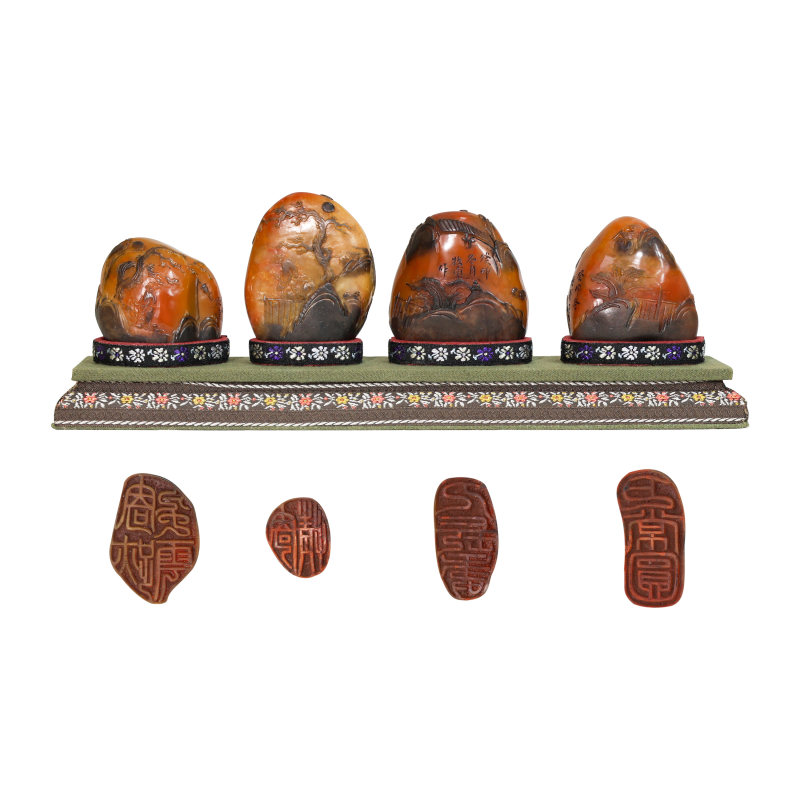 牧甫乌鸦皮印章一组