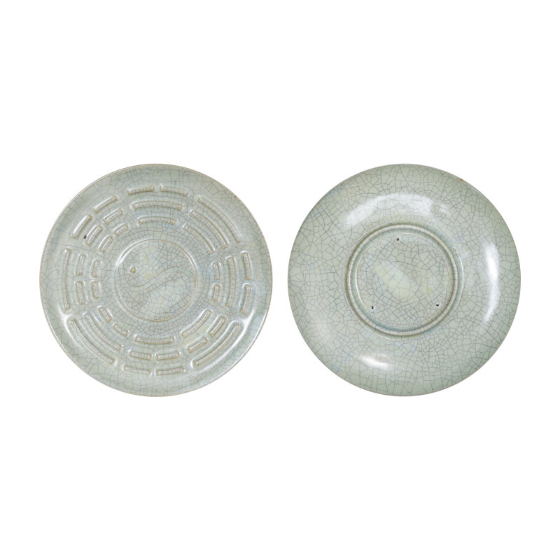 清仿汝窑八卦盘