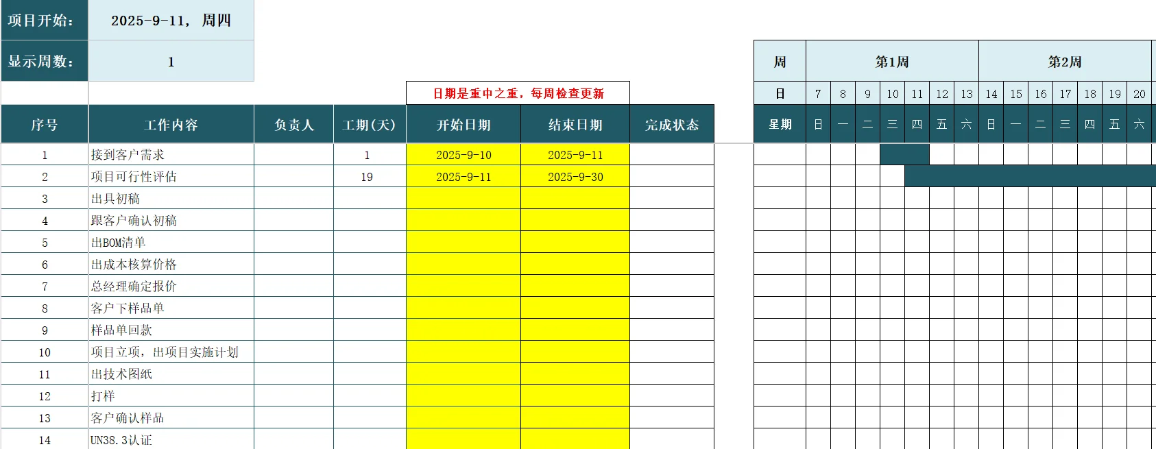 优泽咨询IPD研发管理咨询服务---研发进度跟进甘特图