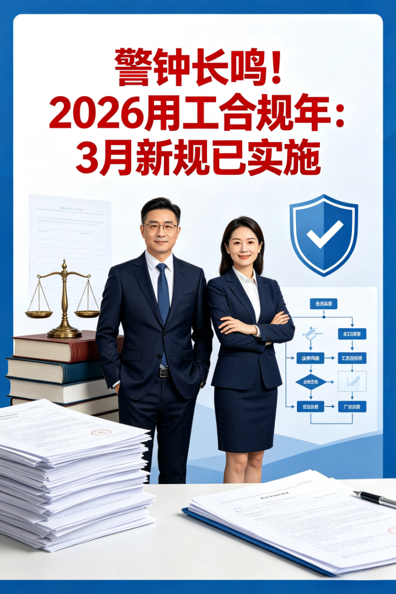 警钟长鸣！2026用工合规年：3月新规已实施，事实劳动关系认定大变，企业老板必看！