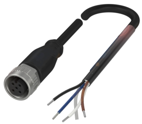 连接线缆—(单头线缆)ST-CB-XX-M12AFST-5RS4-BW-X