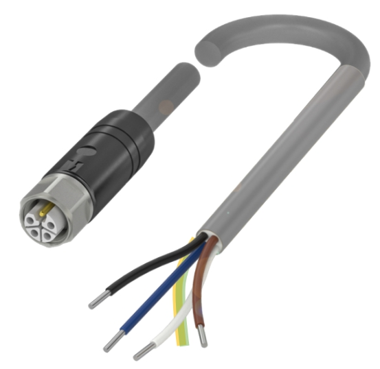 连接线缆—(单头线缆)ST-CB-XX-M12LFST-5PWR-BW-X