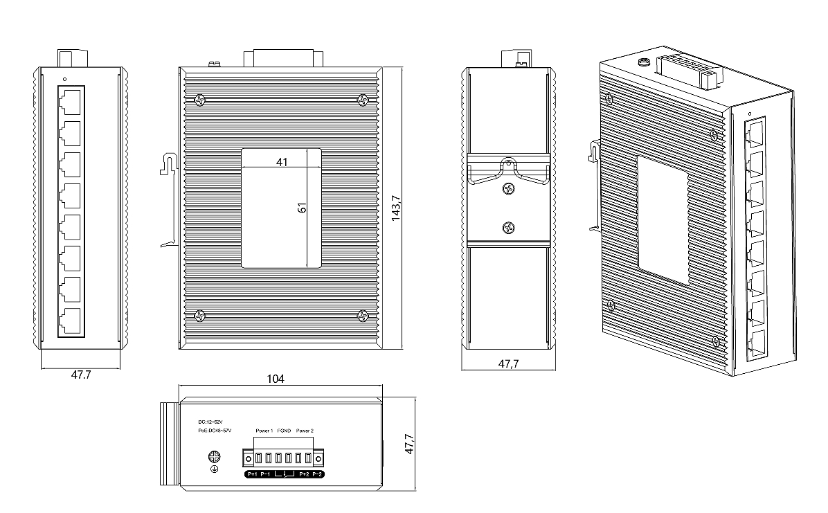 8口工业交换机ST08G
