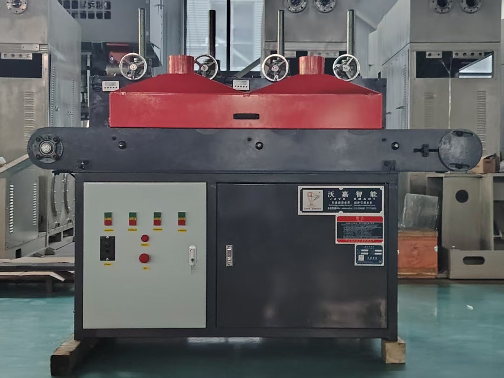 Deburring machine (four grinding heads)