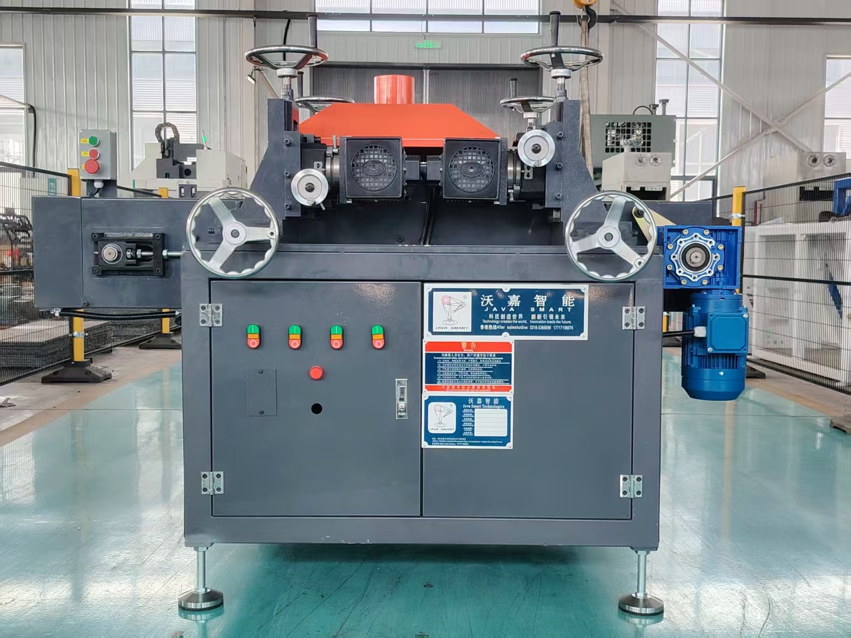 Specialized deburring machine for bending both sides of back plate