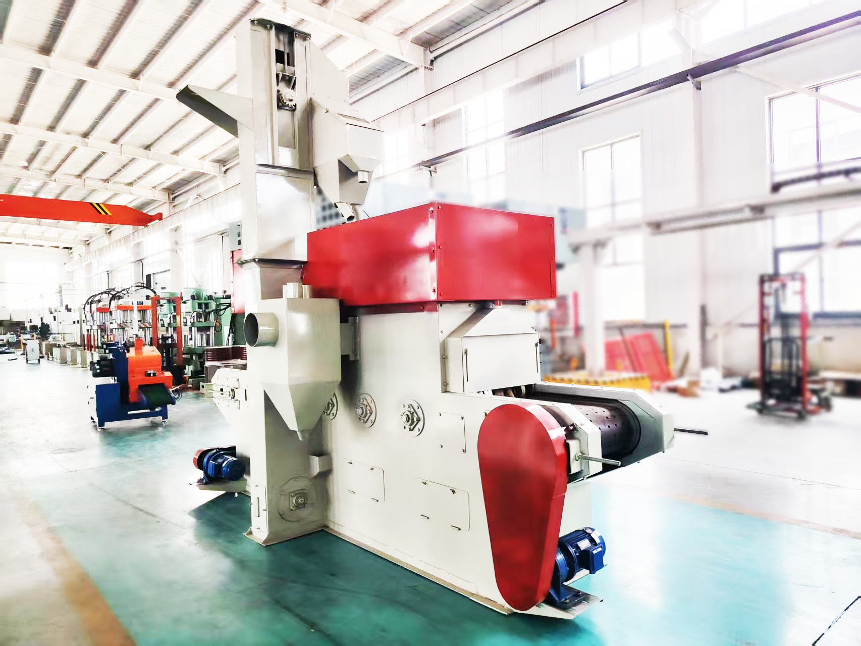 Tunnel shot blasting machine