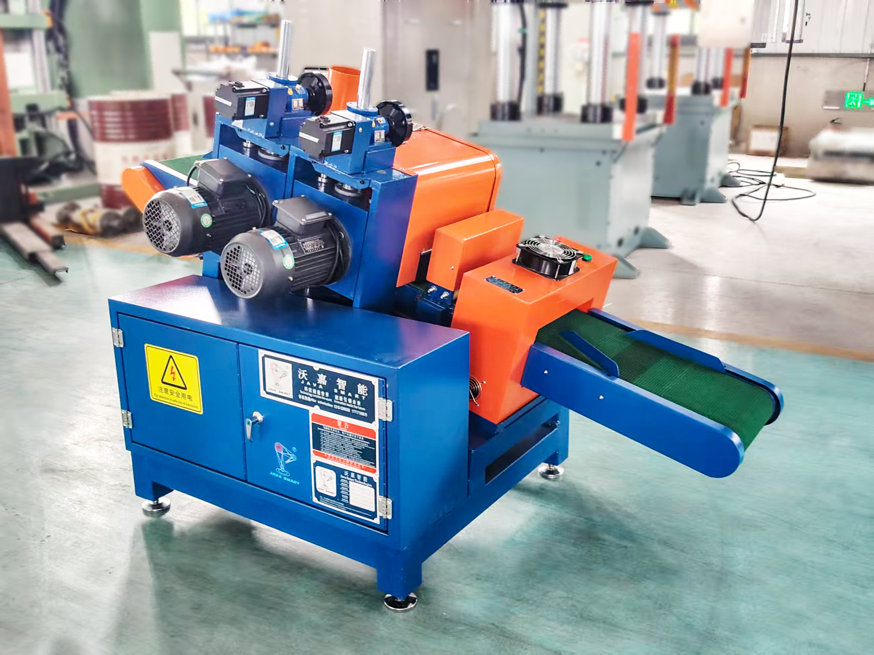 Demagnetization and cleaning of the line body