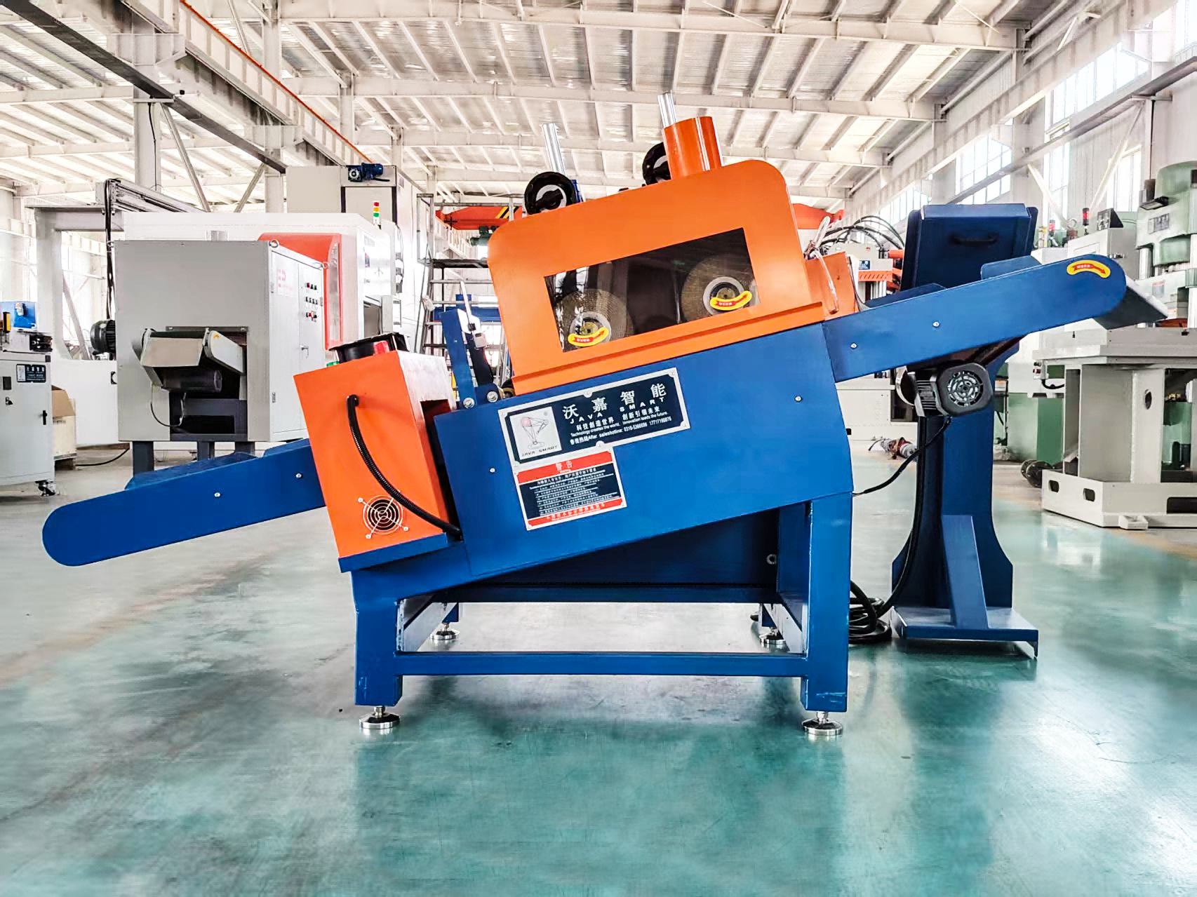 Demagnetization and cleaning of the line body