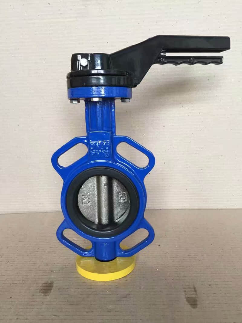 JIS DIN BS ANSI 150LB Ductile Iron Carbon Steel ss304 Wafer Type Handle Wormgear Butterfly Valve Price Drawing