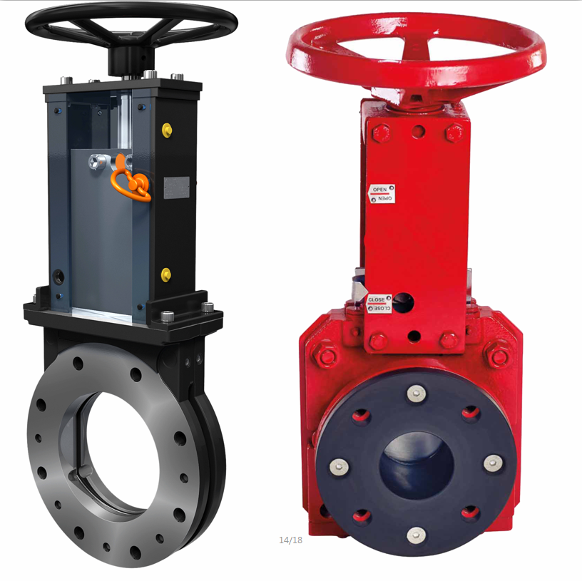 Manufacturer Square Port ss304 WCB DI Pn16 Handle Operated Unidirectional Bidirectional DN800  Knife Gate Valve for Slurry