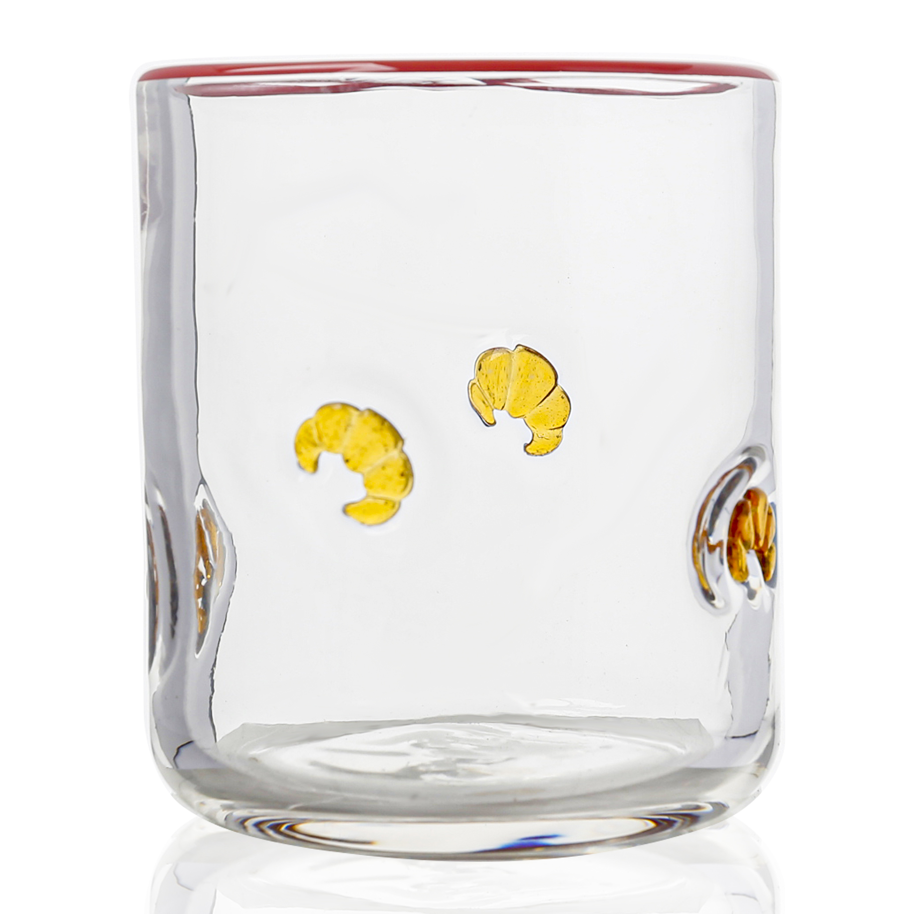 Icon Juice Glass With Handpainted Colorful Mouth