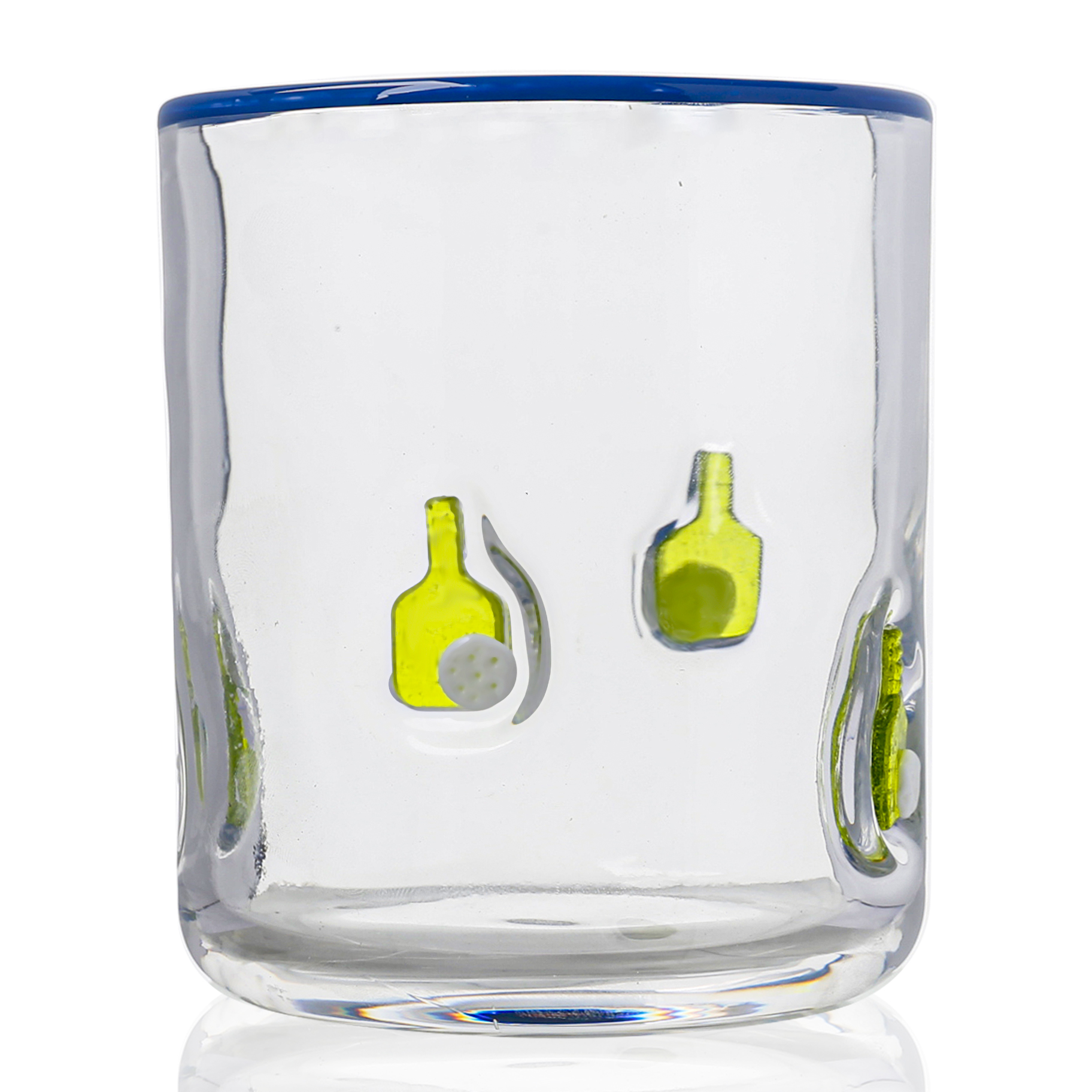 Icon Juice Glass With Handpainted Colorful Mouth