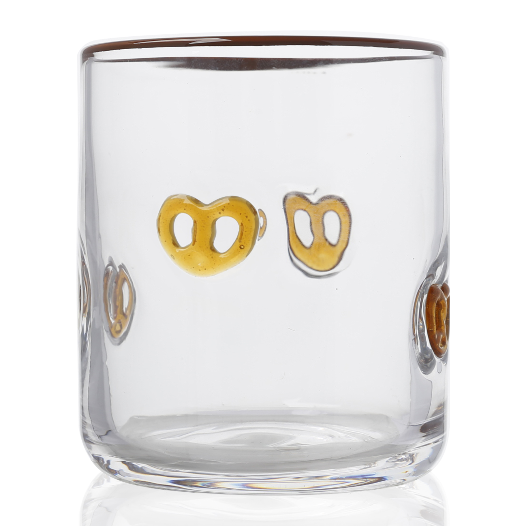 Icon Juice Glass With Handpainted Colorful Mouth