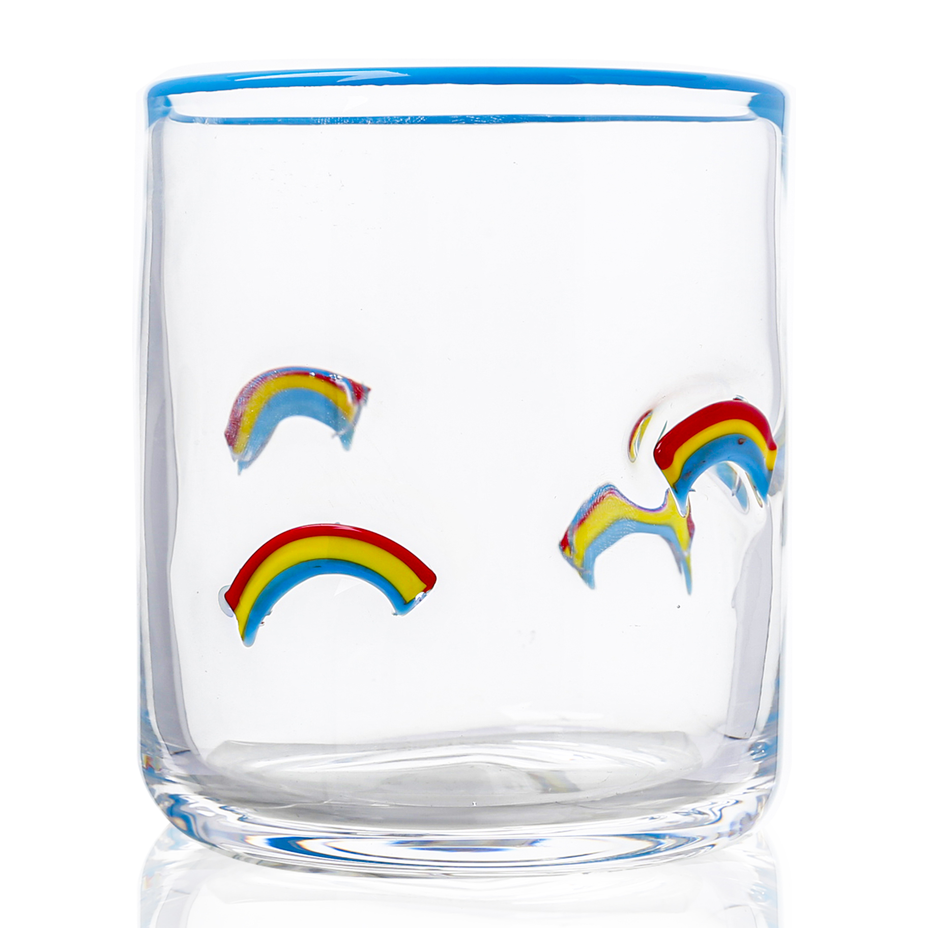 Icon Juice Glass With Handpainted Colorful Mouth