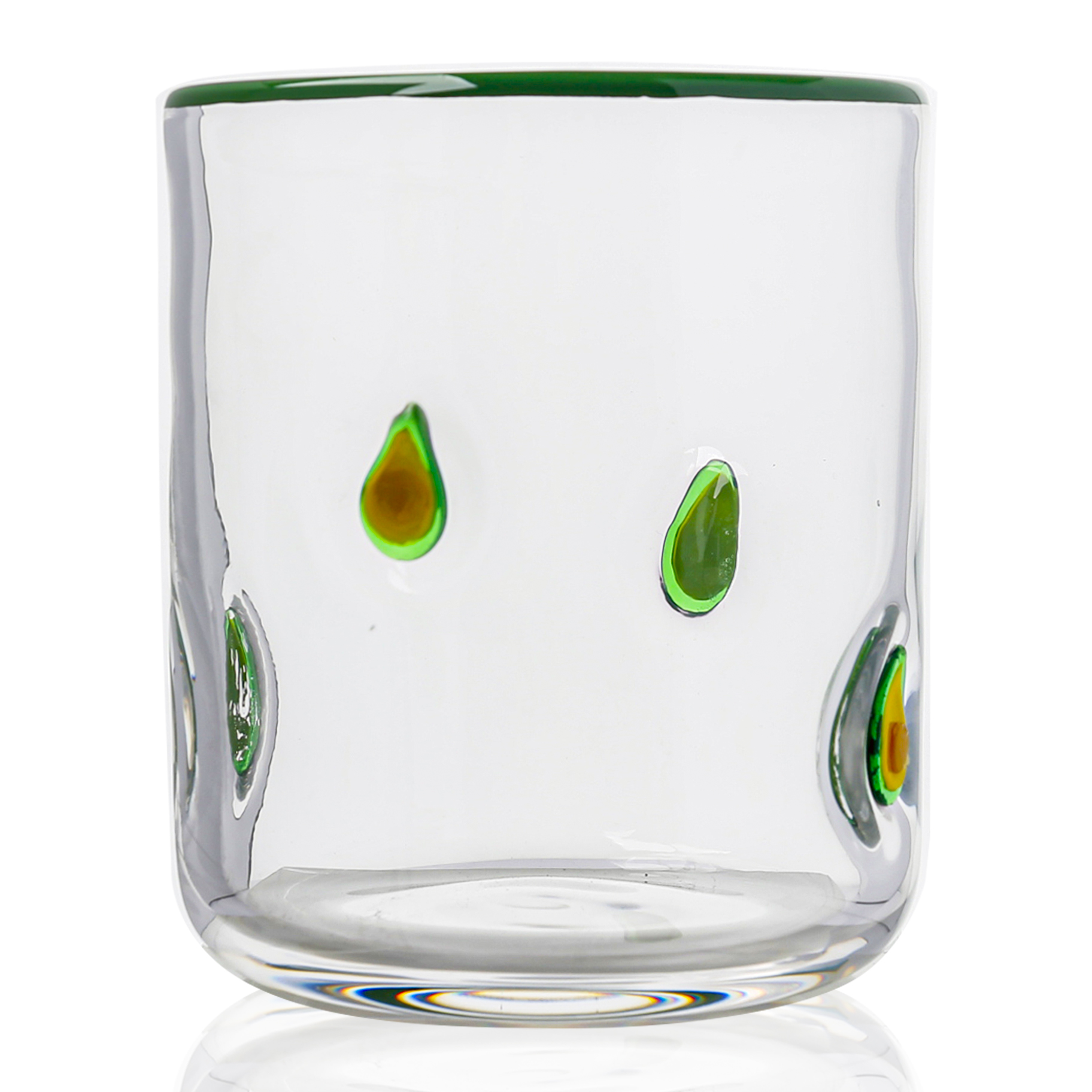 Icon Juice Glass With Handpainted Colorful Mouth